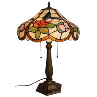 Amora Lighting Tiffany Style Hummingbird Table Lamp  