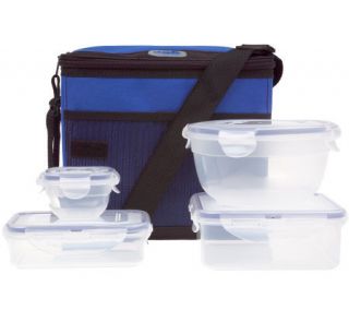 Lock & Lock 4 Piece Container Set with Lunch Cooler Bag —