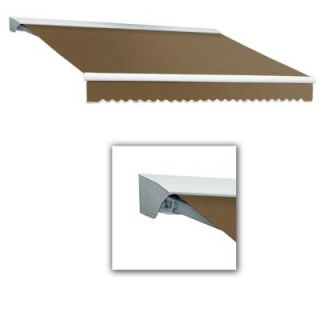 AWNTECH 12 ft. Destin LX Manual Retractable Acrylic Awning with Hood (120 in. Projection) in Linen DM12 2 L