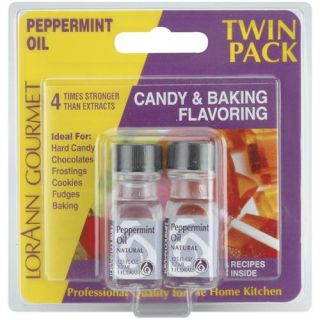Candy & Baking Flavoring .125 Ounce Bottle 2/Pkg Peppermint Oil
