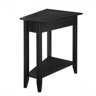 Convenience Concepts American Heritage Wedge End Table   Black   7105060BL