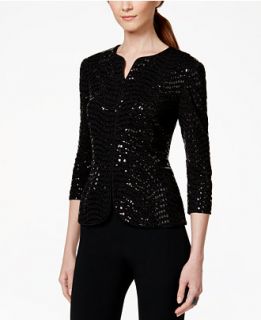 Alex Evenings Sequined Jacket and Shell   Jackets & Blazers   Women