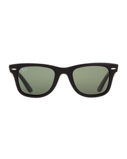 Ray Ban Classic Wayfarer Sunglasses, Black/Green Lens