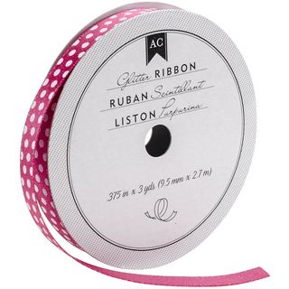 Glitter Ribbon .375inX3ydPink Dot   17580188   Shopping