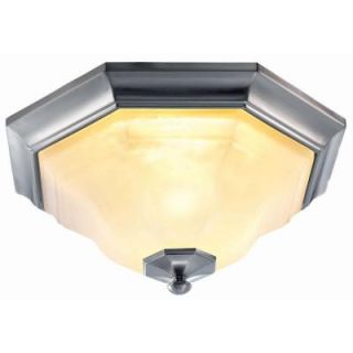 Hampton Bay Rochester 2 Light Pewter Flushmount EJ8014