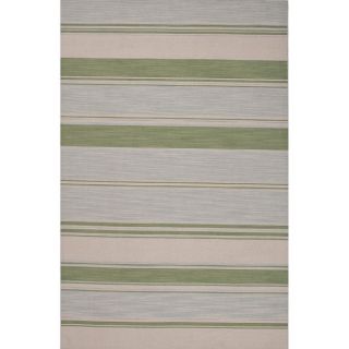 Flat Weave Stripe Pattern BlueGreen (4x6) Area Rug