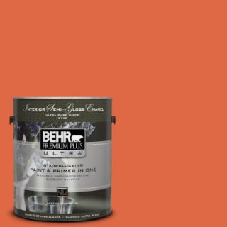 BEHR Premium Plus Ultra 1 gal. #P200 7 Bonfire Night Semi Gloss Enamel Interior Paint 375301