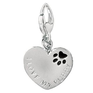 Sterling Silver I Love My Puppy Charm  ™ Shopping   Big