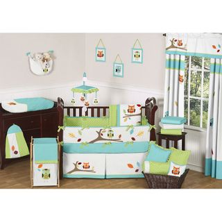 Sweet JoJo Designs Hooty 9 piece Crib Bedding Set   Shopping