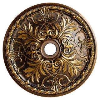 Fine Art Deco Golden Passion, Bronze & Gold, 32 5/8 in. Polyurethane Hand Painted Ceiling Medallion CCMF 112