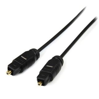 StarTech Thin Toslink Digital Optical SPDIF Audio Cable, 15'