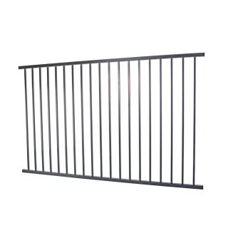 Monroe Black Steel Decorative Fence Panel (Common 8 ft x 5 ft; Actual 7.95 ft x 4.96 ft)