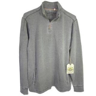 Margaritaville Mens 'Porto 1/4 Zip' Pullover Shirt, Charcoal, XL