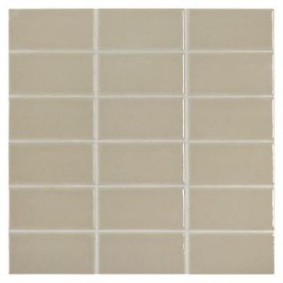 Daltile Prologue Delicate Gray 12 in. x 12 in. x 6 mm Glazed Ceramic Mosaic Tile PR9324HD1P2
