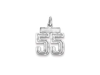 The Varsity Small Diamond Cut Sterling Silver Pendant Number 55