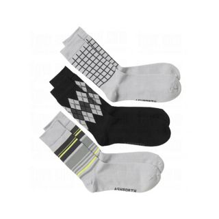 Ashworth Mens Crew Pebble Series Socks (2 packs of 3)   17405081