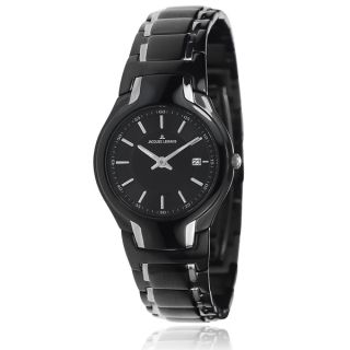 Jacques Lemans Womens Black Stainless Steel Analog Link Watch