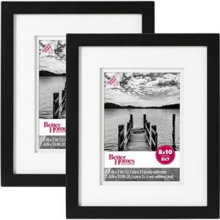 Better Homes and Gardens Picture Frame Black, Set of 2, 8"x10"