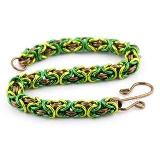Weave Got Maille Chain Maille Byzantine Bracelet Kit   Forest