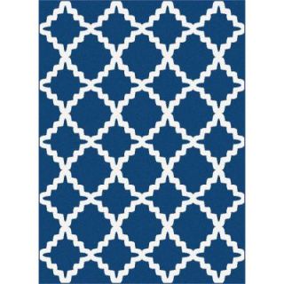 Tayse Rugs Metro Navy 7 ft. 10 in. x 10 ft. 3 in. Contemporary Area Rug 1037  Navy  8x10