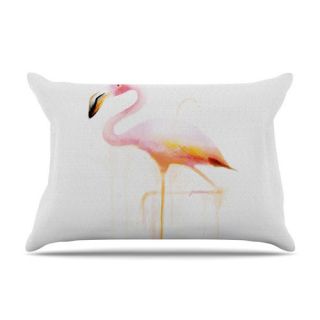 My Flamingo by Geordanna Cordero Fields Cotton Pillow Sham