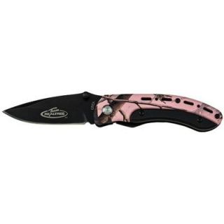 Team Realtree 6.25 in. Stainless Steel Liner Lock Knife in Pink 91 RT14CP