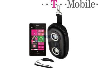 Open Box Nokia Lumia 521 (T Mobile) 4G Dual Core 1.0GHz Windows 8 OS Cell Phone Bundle with iLuv Portable Speaker Case & hypercel Car Charger