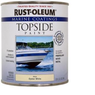 Rust Oleum Marine 1 qt. Gloss Oyster Topside Paint (Case of 4) 207001