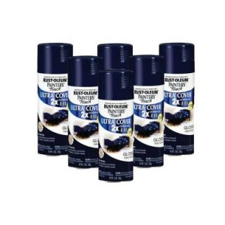 Painter's Touch 12 oz. Gloss Navy Blue Spray Paint (6 Pack) DISCONTINUED 182692