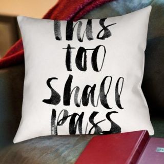 Americanflat This Too Shall Pass Cotton Throw Pillow