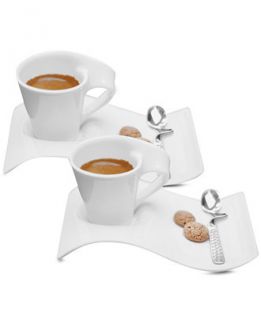 Villeroy & Boch Dinnerware, Set of 2 New Wave Caffe Espresso Cups and