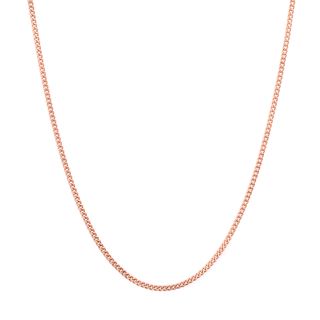 Sterling Essentials 14k Rose Gold over Silver Curb Chain (1.25mm)