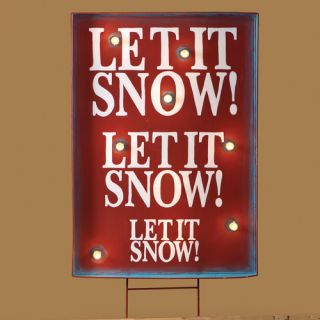 Roman, Inc. Lighted Let It Snow Sign Stake Christmas Decoration