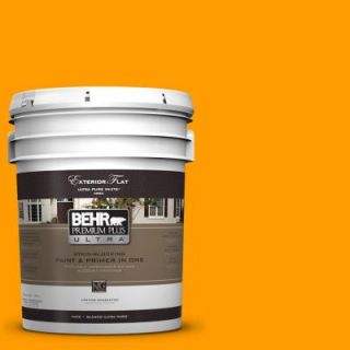 BEHR Premium Plus Ultra 5 gal. #S G 290 Orange Peel Flat Exterior Paint 485305