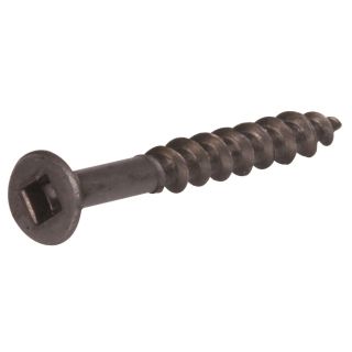 The Hillman Group 350 Count #8 x 2.5 in Flat Head Black Square Drive Interior/Exterior Wood Screws