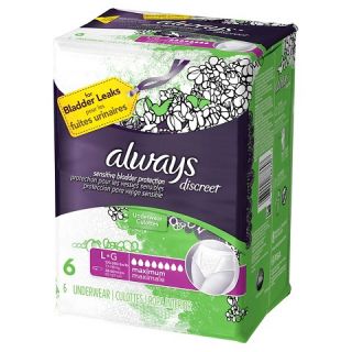 Always Discreet Maximum Absorbency Large Incontinence Underwear