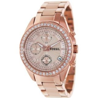 Fossil Womens ES3352 Decker Rose Gold Chronograph Watch   16346999