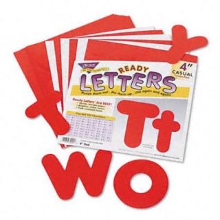 Trend Red 4" Casual Combo Ready Letters Set   20 Number, 82 Lowercase Letters, 50 Uppercase Letters, 29 Punctuation Marks   Red (t79902)