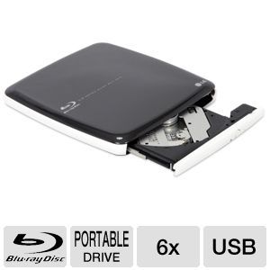 LG CP40NG10 Super Multi Blue Slim Portable Blu ray Drive   6X, External/Portable, 3D Blu ray Disc Playback, M DISC Support, Black