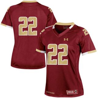 Under Armour Boston College Eagles Womens Maroon No. 22 Replica Football Jersey