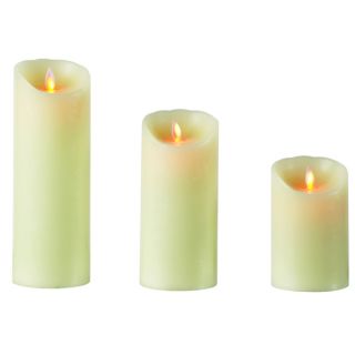 MYSTIQUE FLAMELESS CANDLE WHITE DISTRESSED