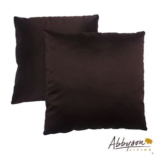 Abbyson Living Bliss 18 inch Dark Brown Decorative Pillows (Set of 2)