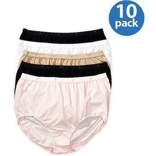 Just My Size   Cotton Brief Pantie, 10 pack
