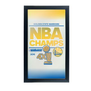 NBA Golden State Warriors 2015 Champions Framed Logo Wall Mirror
