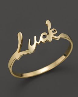 Lana Jewelry 14K Yellow Gold Luck Ring
