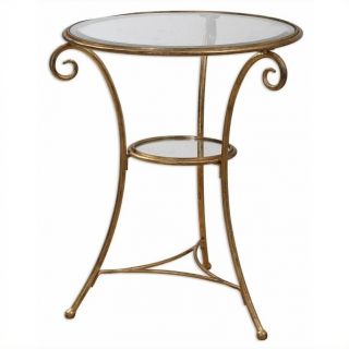 Uttermost Maia Iron Accent Table in Gold   24329