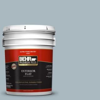 BEHR Premium Plus 5 gal. #740E 3 Prelude Flat Exterior Paint 440005