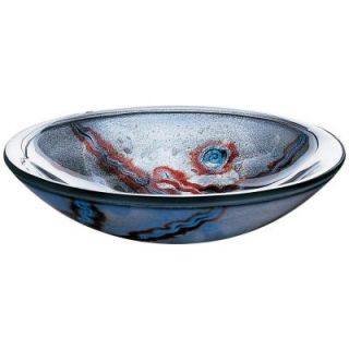 Porcher Carnivale Above Counter Glass Vessel Sink in Blue DISCONTINUED 32050 00.000