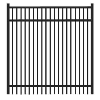 Freedom Sheffield Black Aluminum Decorative Fence Gate (Common 4 ft x 4 ft; Actual 3.875 ft x 4.04 ft)