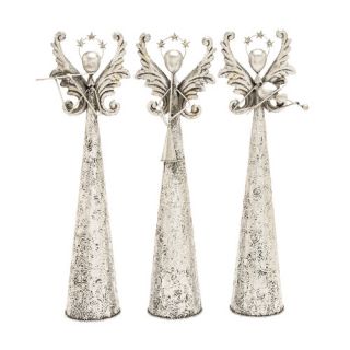 Cole & Grey 3 Piece Unique Metal Angels Figurine Set